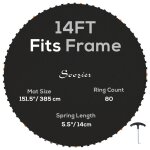 Tapis de rechange trampoline  4, 3 m ressorts 14 cm outil 80 crochets en v inclus