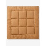 Tapis de sol / fond de parc uni gaze et percale de coton ocre