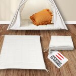 Tapis tipi avec rubans, 120 x 120 cm, tapis de sol rembourré pour tente de jeu / maison de jeu, couverture ... Tapis tipi avec rubans, 120 x 120 cm, tapis de sol rembourré pour tente de jeu / maison de jeu, couverture ...