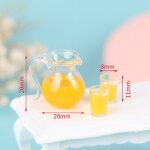 Tasse a boisson miniature pour maison de poupe, pichet a jus d'orange, bouilloire modle dcor de cuisine, ...