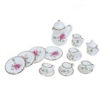 Tasses a caf et th en porcelaine, motifs de fleurs roses, vaisselle en cramique, accessoires de cuisine, ...