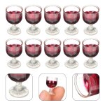 Tasse a cocktail miniature, flte a champagne, 10 pices, dolly house, lunettes, dcor de poupe