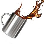 Tasse a eau en acier inoxydable, double paroi, pour boire du jus de caf�, pour enfants, usage domestique ...