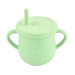 Tasse a eau en silicone pour bb, 6 couleurs, tasse d'alimentation pour enfants, sans bpa, en paille ...