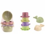 Tasse a empiler en sablier, jeux d'eau pour piscine, baignoire, douche, jouet interactif pour bb 6m ...