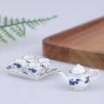 Tasse de thé en porcelaine miniature 1:12, 6 pièces, service a thé, motif de fleurs, vaisselle, meubles ... Tasse de thé en porcelaine miniature 1:12, 6 pièces, service a thé, motif de fleurs, vaisselle, meubles ...