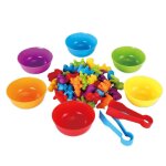 Tasses de tri assorties de comptage arc - en - ciel, jouet �ducatif d'apprentissage stem pour enfants ...