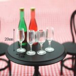 Tasses a vin miniatures, 8 pi�ces, jeu de r�le, jouet, d�cor de maison de poup�e, cuisine