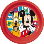 Tataway assiette a dner rouge en plastique disney mickey mouse pour enfants, rsistante aux chocs accidentels ...