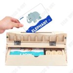 Td? jouet de bo?te assorti de carte de mot anglais, jouet de bloc de construction de carte de lettre ...