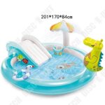 Td? piscine pour enfant gonflable - aire de jeux aquatique alligator - crocodile - 203 x 173 x 89 cm ...