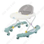 Td trotteur 4 - en - 1 pliable rglable avec roues silencieuses a 360 et poigne et plateau d'activits ...