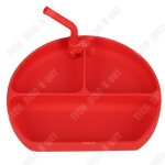 Td� assiette a d�ner en silicone pour enfants, vaisselle d'alimentation de qualit� alimentaire, ventouse ...