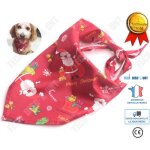Td bandana chien bavoir rouge super absorbant serviette accessoire moyen taille petite salive animaux ...