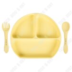 Td� b�b� silicone assiette a d�ner compl�ment alimentaire pour b�b� ventouse bol repas formation fourchette ...