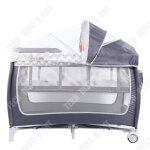 Td berceau pliable tissu oxford avec moustiquaire avec rouleaux table a langer portable multifonctionnelle ...