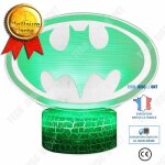 Td justice league lampe de table 3d lampe de vision crative lampe de cadeau de veilleuse tactile colore ...