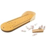 Td mini jeu de bowling en bois / quilles en bois bureau jouet jeu / 10 quilles + une balle / jeu d' ...