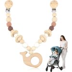 Tdrfl - cha�ne de poussette en bois b�b�, cha�ne de landau b�b� en bois, cha�ne poussette gar�on fille, ...