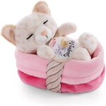 Tdrfl - chat avec panier en peluche 12 cmsleeping pets peluches animaux endormis pour filles, garons, ...