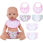 Tdrfl - couche poupee, couches pour baby poupe, 4 accessoires pour poupes couches et 2 pcs bavoirs ...