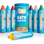 Tdrfl - crayons de bain - pour les enfants et les tout - petits - fabriqu avec de la cire d'abeille ...