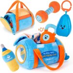 Tdrfl - jouet bebe 0 - 3 6 mois peluche motricité sensoriel set mit haltère, hochets, papier froissé&miroir, ... Tdrfl - jouet bebe 0 - 3 6 mois peluche motricité sensoriel set mit haltère, hochets, papier froissé&miroir, ...