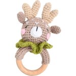 Tdrfl - jouet hochet bb, bb jouet de poussette peluche, hochet au crochet jouets animales, anneau ...