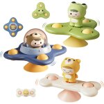 Tdrfl - jouet ventouse bb sans bpa, hand spinner bebe ventouse baby spinner jouets de bain sensoriel ...
