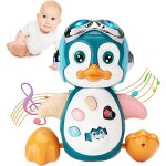 Tdrfl - pingouin jouet musical bebe 1 an fille garcon rampant jeux bebe musical avec sonores musique ...