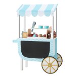 Teamson kids chariot � glaces en bois, 33 pcs ensemble de jeu de marchande avec boules de glace magn�tiques ...