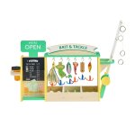 Teamson kids boutique de peche pour enfant et 26 accessoires vert jaune