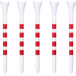 Tee golf en bambou 70mm lot de 100, couleur rouge, golf stripe tee bambou clou stripe style de golf tee70mm ...