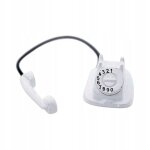 Téléphone miniature rétro pour maison de poupée 1 / 12, décoration de meubles, blanc Téléphone miniature rétro pour maison de poupée 1 / 12, décoration de meubles, blanc