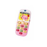 Telephone portable bebe bilingue francais / anglais, rose - baby smartphone educatif - sons et lumieres ...