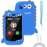 Tlphone portable enfant alutoria, jouet smartphone sos, musique, livre audio, cadeau 4 - 10 ans, bleu. ...