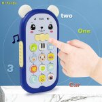 T�l�phone portable en plastique, jouet pour b�b�, apprentissage pr�coce, machine a musique et son