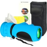 Un tlescope monoculaire de poche bleu, jumelles enfant grossissement 8 a 12 fois, vision claire, longue ...