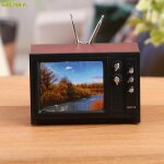 Télévision miniature pour maison de poupée 1:12, télévision avec image, modèle de meuble, jouet Télévision miniature pour maison de poupée 1:12, télévision avec image, modèle de meuble, jouet