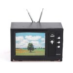 Télévision miniature vintage de style ancien pour maison de poupée 1:12, tv avec image, meubles de salon, ... Télévision miniature vintage de style ancien pour maison de poupée 1:12, tv avec image, meubles de salon, ...