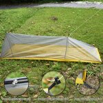 Tente bivouac ultralgre pour une personne, en maille simple, respirante, facile a ranger, impermable, ...