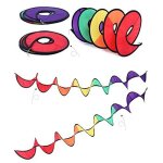 Tente de camping couleur arc - en - ciel pliable, 140cm, moulin a vent en spirale, d�coration de jardin, ...