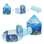 Tente de jeu 3 en 1 pour enfants - duoku - avec tunnel - panier de basket - maison de jeu pop - up intrieure ...