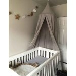Tente de jeu en coton blanc, rose et gris pour enfant, rideau de lit avec pompon, moustiquaire cpull, ... Tente de jeu en coton blanc, rose et gris pour enfant, rideau de lit avec pompon, moustiquaire cpull, ...
