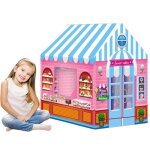 Tente de jeu pour enfants 130cm, maison de desserts intrieure et extrieure, jouets pliables, chambre ...