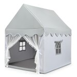 Tente de jeux pour enfants cabane de style princesse en coton cadeau pour garons et filles gris helloshop26 ...