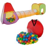 Tente de jeu pour enfants avec tunnel + 200 balles + sac de transport helloshop26 0108003