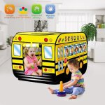 Tente de jeu pour enfants, voiture cr�ative, bus scolaire d'int�rieur, maison de jeu pop - up, v�hicule ...