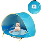Tente de plage pour b�b�, imperm�able, ouverture pop up, protection solaire et contre les uv, avec piscine, ...