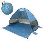 Tente de plage ombre de soleil bleu anti - uv pop up tente automatique camping Tente de plage ombre de soleil bleu anti - uv pop up tente automatique camping